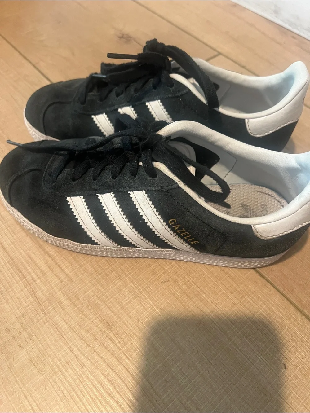 adidas Gazelle Black and White Suede Sneakers